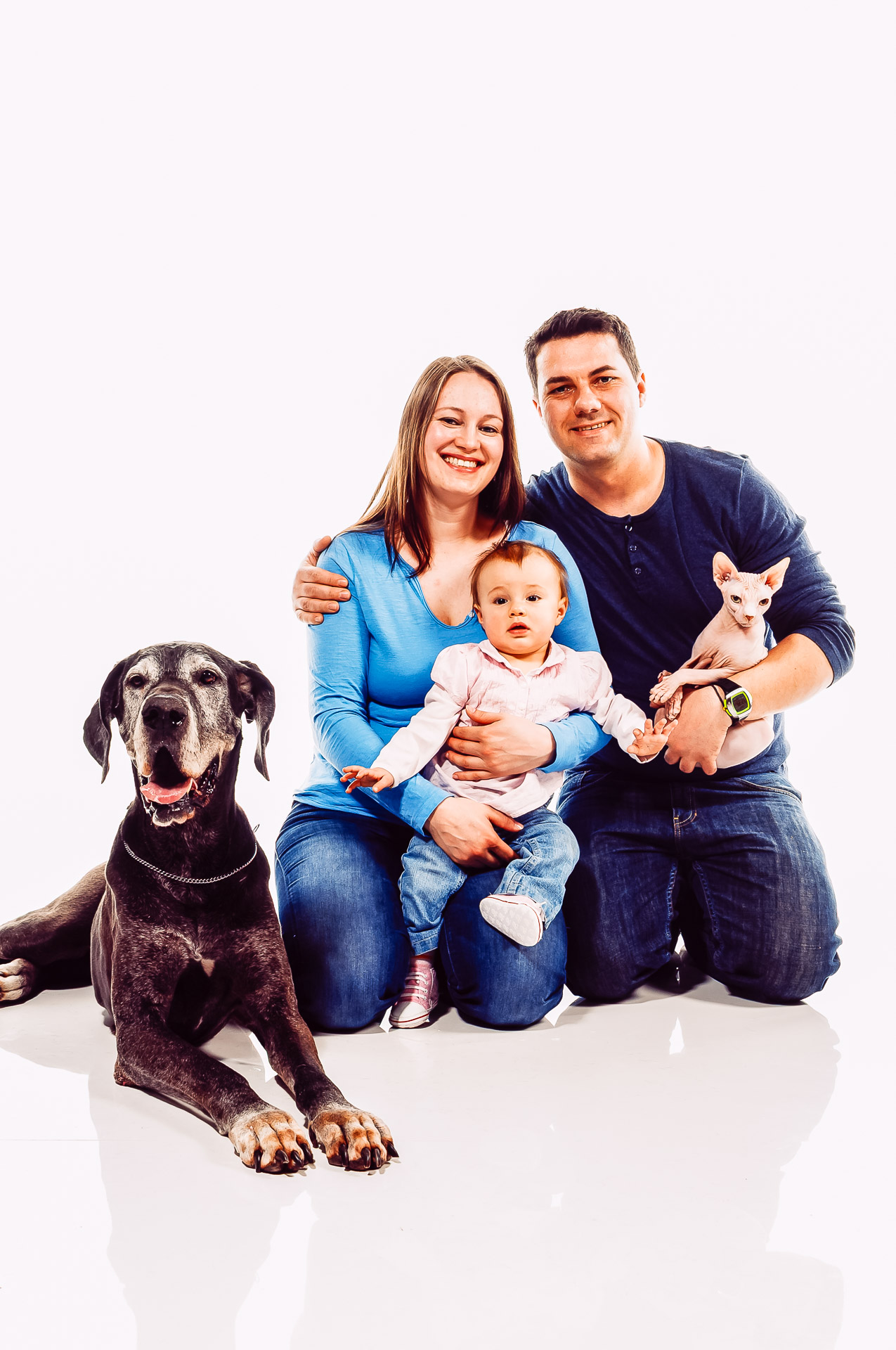 Familie mit Haustier